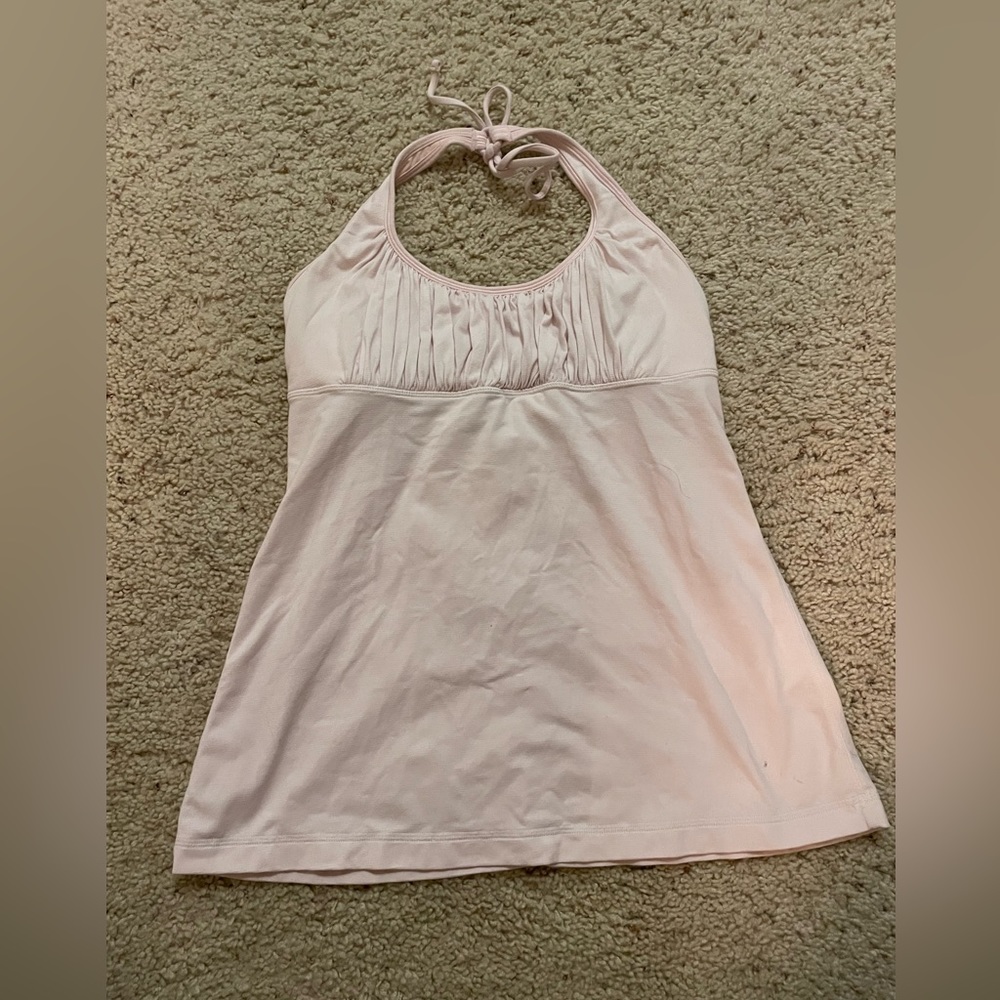 Soft pink lulu halter top